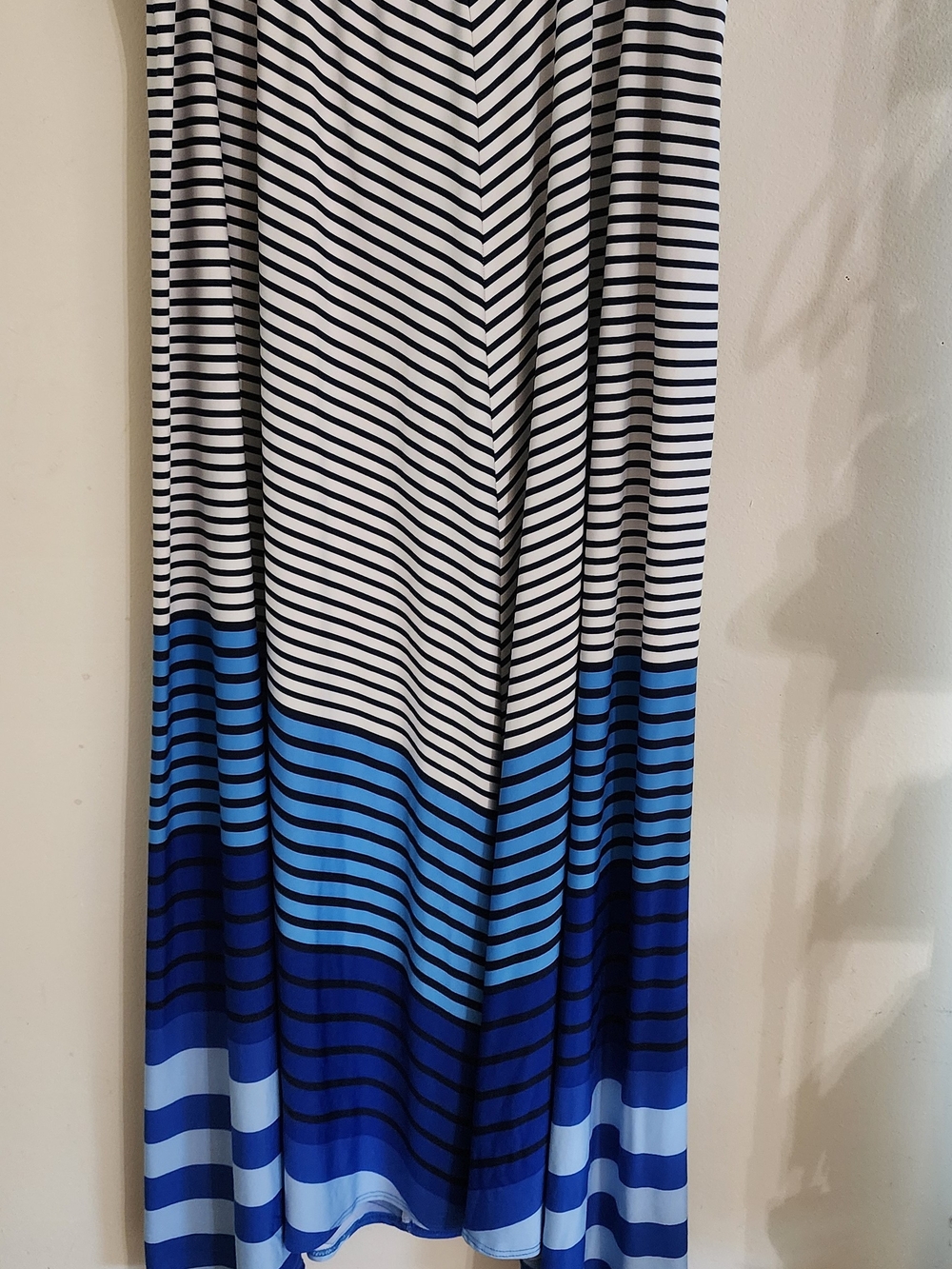 new directions Blue Ombre Stripe Maxi Skirt